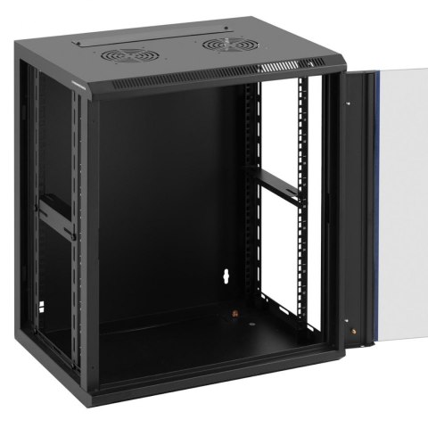 Szafa RACK serwerowa sieciowa wisząca 19'' 12U IP20 do 60 kg 54x39x62 cm CZARNA Szafa RACK serwerowa sieciowa wisząca 19'' 12U IP20 do 60 kg 54x39x62 cm CZARNA