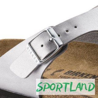 Japonki damskie srebrne Birkenstock Gizeh Birko-Flor narrow wąskie (0043853) 35.0