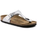 Japonki damskie srebrne Birkenstock Gizeh Birko-Flor narrow wąskie (0043853) 38.0