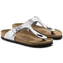 Japonki damskie srebrne Birkenstock Gizeh Birko-Flor narrow wąskie (0043853) 38.0