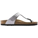 Japonki damskie srebrne Birkenstock Gizeh Birko-Flor narrow wąskie (0043853) 38.0