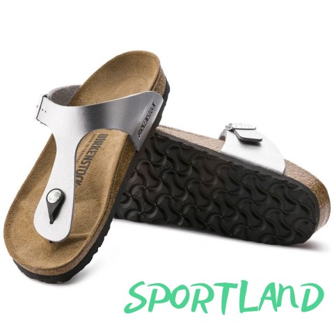 Japonki damskie srebrne Birkenstock Gizeh Birko-Flor narrow wąskie (0043853) 38.0 Japonki damskie srebrne Birkenstock Gizeh Birko-Flor narrow wąskie (0043853) 38.0