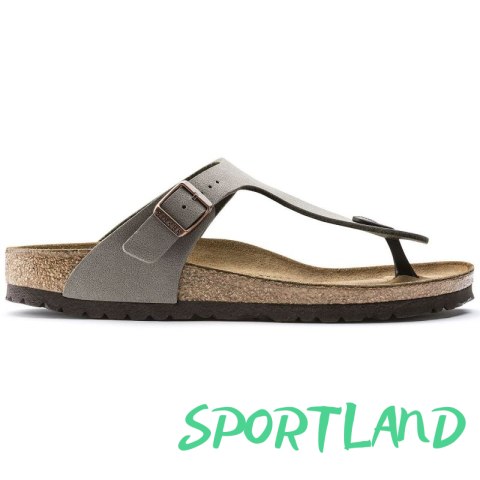 Japonki damskie szare-beżowe Birkenstock Gizeh Birko-Flor Nubuck Stone regular szerokie (43391) 41.0 Japonki damskie szare-beżowe Birkenstock Gizeh Birko-Flor Nubuck Stone regular szerokie (43391) 41.0