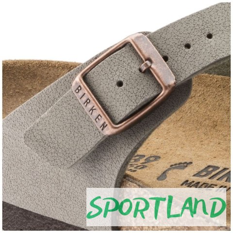 Japonki damskie szare-beżowe Birkenstock Gizeh Birko-Flor Nubuck Stone regular szerokie (43391) 41.0 Japonki damskie szare-beżowe Birkenstock Gizeh Birko-Flor Nubuck Stone regular szerokie (43391) 41.0