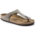 Japonki damskie Birkenstock Gizeh Stone Birko-Flor narrow na wąską stopę szare (0043393) 36.0