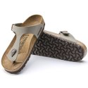 Japonki damskie Birkenstock Gizeh Stone Birko-Flor narrow na wąską stopę szare (0043393) 39.0