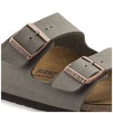 Klapki damskie/męskie Birkenstock Arizona Birko-Flor Nubuck Stone regular szerokie szare (0151211) 43.0