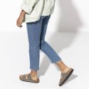 Klapki damskie/męskie Birkenstock Arizona Birko-Flor Nubuck Stone regular szerokie szare (0151211) 43.0