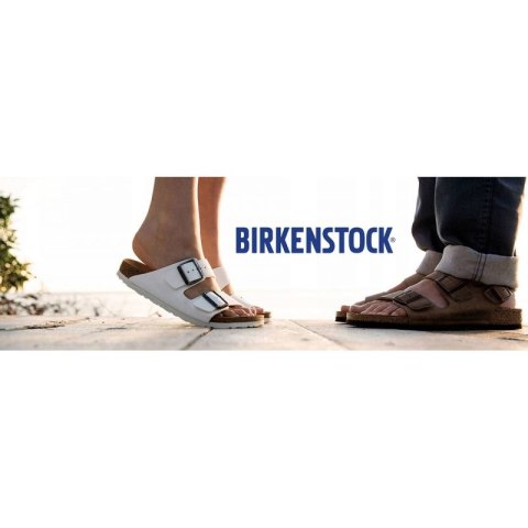 Klapki damskie/męskie Birkenstock Arizona Birko-Flor Nubuck Stone regular szerokie szare (0151211) 43.0 Klapki damskie/męskie Birkenstock Arizona Birko-Flor Nubuck Stone regular szerokie szare (0151211) 43.0