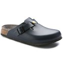Chodaki damskie Birkenstock Boston ESD Blue skóra naturalna klapki narrow wąskie (0061388) 42.0