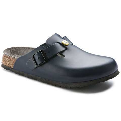 Chodaki damskie Birkenstock Boston ESD Blue skóra naturalna klapki narrow wąskie (0061388) 42.0