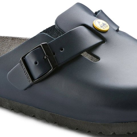 Chodaki damskie Birkenstock Boston ESD Blue skóra naturalna klapki narrow wąskie (0061388) 42.0 Chodaki damskie Birkenstock Boston ESD Blue skóra naturalna klapki narrow wąskie (0061388) 42.0