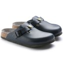 Chodaki damskie Birkenstock Boston ESD Blue skóra naturalna klapki narrow wąskie (0061388) 42.0