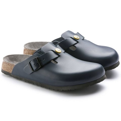 Chodaki damskie Birkenstock Boston ESD Blue skóra naturalna klapki narrow wąskie (0061388) 42.0 Chodaki damskie Birkenstock Boston ESD Blue skóra naturalna klapki narrow wąskie (0061388) 42.0