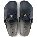 Chodaki damskie Birkenstock Boston ESD Blue skóra naturalna klapki narrow wąskie (0061388) 42.0
