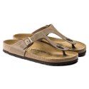 Japonki damskie Birkenstock Gizeh Oiled Leather Tabacco Brown Narrow wąskie (0943813) 36.0