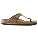 Japonki damskie Birkenstock Gizeh Oiled Leather Tabacco Brown Narrow wąskie (0943813) 36.0