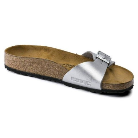Klapki damskie Birkenstock Madrid Birko-Flor Silver srebrne regular szerokie (0040411) 35.0 Klapki damskie Birkenstock Madrid Birko-Flor Silver srebrne regular szerokie (0040411) 35.0