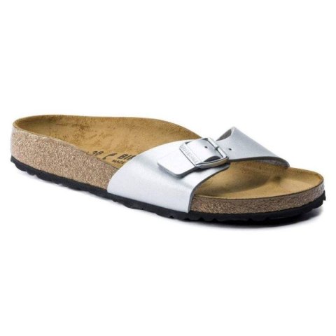 Klapki damskie Birkenstock Madrid Birko-Flor Silver srebrne regular szerokie (0040411) 36.0 Klapki damskie Birkenstock Madrid Birko-Flor Silver srebrne regular szerokie (0040411) 36.0
