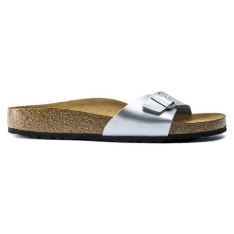 Klapki damskie Birkenstock Madrid Birko-Flor Silver srebrne regular szerokie (0040411) 36.0 Klapki damskie Birkenstock Madrid Birko-Flor Silver srebrne regular szerokie (0040411) 36.0
