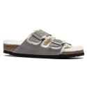 Klapki damskie/męskie ocieplane Birkenstock Arizona Shearling Stone Coin zamsz z wełną owczą narrow wąskie (1017403) 45.0