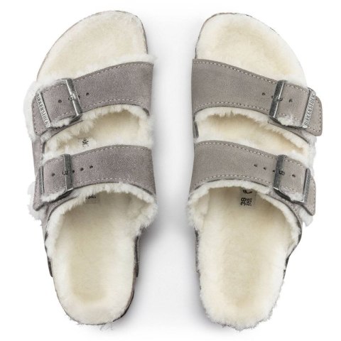 Klapki damskie/męskie ocieplane Birkenstock Arizona Shearling Stone Coin zamsz z wełną owczą narrow wąskie (1017403) 45.0 Klapki damskie/męskie ocieplane Birkenstock Arizona Shearling Stone Coin zamsz z wełną owczą narrow wąskie (1017403) 45.0