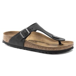 Japonki damskie/męskie Birkenstock Gizeh NU Oiled Black Regular olejowana skóra na szeroką stopę (0845251) 35.0