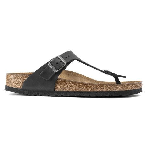 Japonki damskie/męskie Birkenstock Gizeh NU Oiled Black Regular olejowana skóra na szeroką stopę (0845251) 36.0 Japonki damskie/męskie Birkenstock Gizeh NU Oiled Black Regular olejowana skóra na szeroką stopę (0845251) 36.0