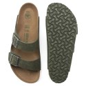 Klapki Birkenstock Arizona Vegan Microfaser Regular damskie-męskie Desert Dust Thyme na szeroką stopę wegańskie (1024550) 48.0