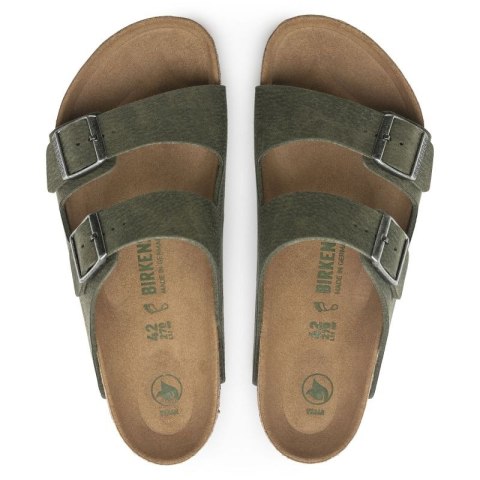 Klapki Birkenstock Arizona Vegan Microfaser Regular damskie-męskie Desert Dust Thyme na szeroką stopę wegańskie (1024550) 50.0 Klapki Birkenstock Arizona Vegan Microfaser Regular damskie-męskie Desert Dust Thyme na szeroką stopę wegańskie (1024550) 50.0