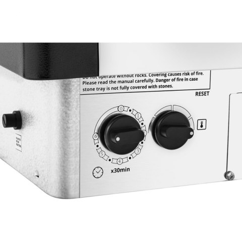 Piec do sauny elektryczny z wbudowanym sterowaniem 3-6 m3 do 110C 400 V 4.5 kW srebrno-czarny Piec do sauny elektryczny z wbudowanym sterowaniem 3-6 m3 do 110C 400 V 4.5 kW srebrno-czarny