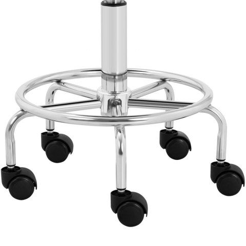 Taboret stołek hoker kosmetyczny z podnóżkiem na kółkach Stuttgart do 150 kg czarny Taboret stołek hoker kosmetyczny z podnóżkiem na kółkach Stuttgart do 150 kg czarny
