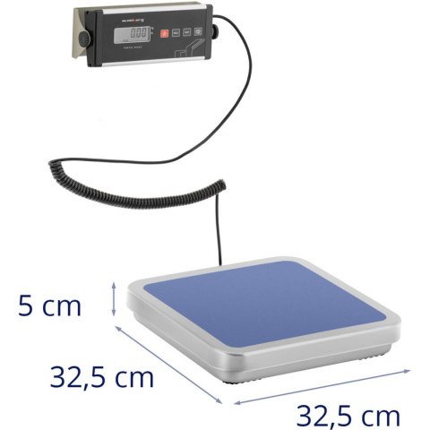 Waga pocztowa platformowa do paczek listów z zewnętrznym LCD 31.5 x 32.5 30 kg/ 0.01 kg Waga pocztowa platformowa do paczek listów z zewnętrznym LCD 31.5 x 32.5 30 kg/ 0.01 kg
