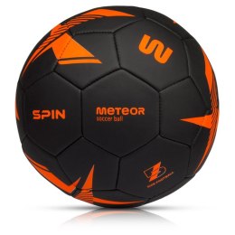 Piłka nożna Meteor Spin 5 czarny/pomarańczowy 17272 uniw