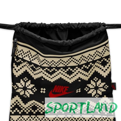 Worek, plecak Nike Drawstrng-Fair Isle FZ7287-010 czarny Worek, plecak Nike Drawstrng-Fair Isle FZ7287-010 czarny