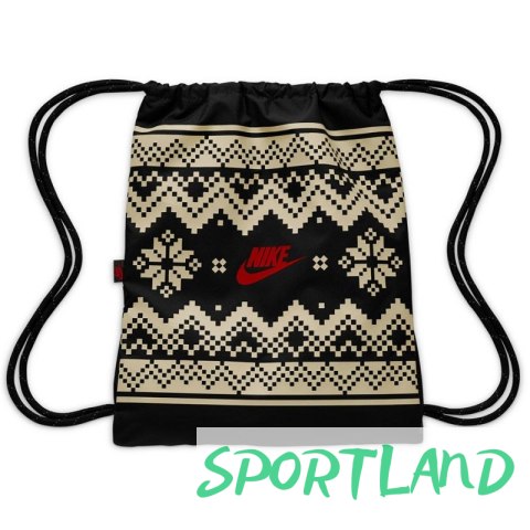 Worek, plecak Nike Drawstrng-Fair Isle FZ7287-010 czarny Worek, plecak Nike Drawstrng-Fair Isle FZ7287-010 czarny