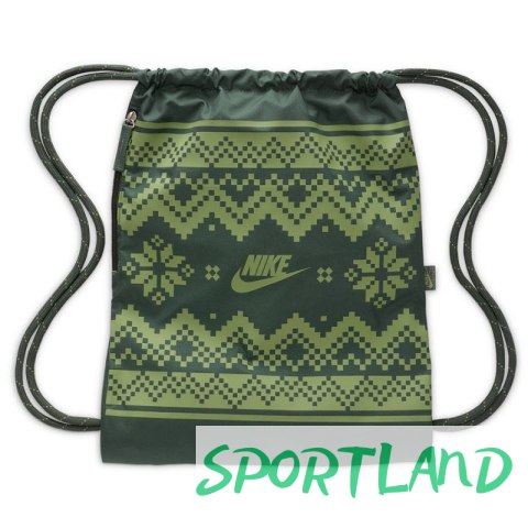 Worek, plecak Nike Drawstrng-Fair Isle FZ7287-338 zielony Worek, plecak Nike Drawstrng-Fair Isle FZ7287-338 zielony
