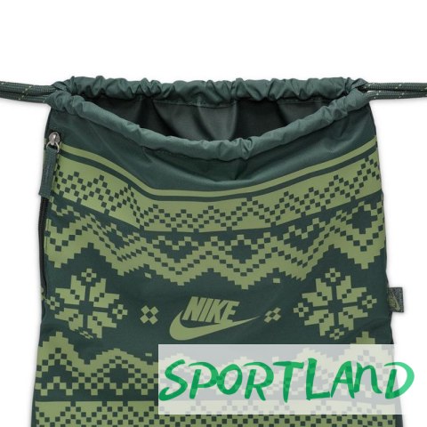 Worek, plecak Nike Drawstrng-Fair Isle FZ7287-338 zielony Worek, plecak Nike Drawstrng-Fair Isle FZ7287-338 zielony