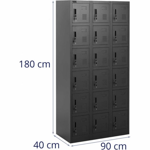 Szafa skrytkowa depozytowa metalowa socjalna zamykana na klucz - 18 skrytek Szafa skrytkowa depozytowa metalowa socjalna zamykana na klucz - 18 skrytek