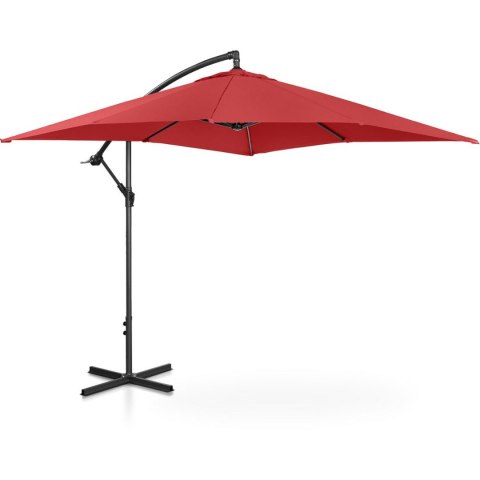 Parasol ogrodowy na wysięgniku kwadratowy 250 x 250 cm bordowy Parasol ogrodowy na wysięgniku kwadratowy 250 x 250 cm bordowy