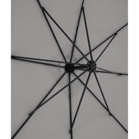 Parasol ogrodowy na wysięgniku kwadratowy 250 x 250 cm ciemnoszary Parasol ogrodowy na wysięgniku kwadratowy 250 x 250 cm ciemnoszary