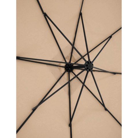 Parasol ogrodowy na wysięgniku kwadratowy 250 x 250 cm kremowy Parasol ogrodowy na wysięgniku kwadratowy 250 x 250 cm kremowy