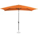 Parasol ogrodowy prostokątny uchylny z korbką 200 x 300 cm pomarańczowy