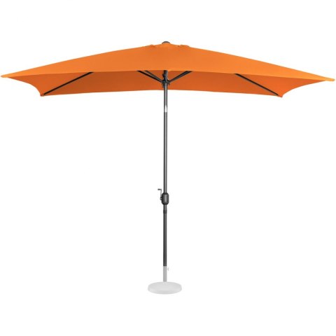 Parasol ogrodowy prostokątny uchylny z korbką 200 x 300 cm pomarańczowy Parasol ogrodowy prostokątny uchylny z korbką 200 x 300 cm pomarańczowy