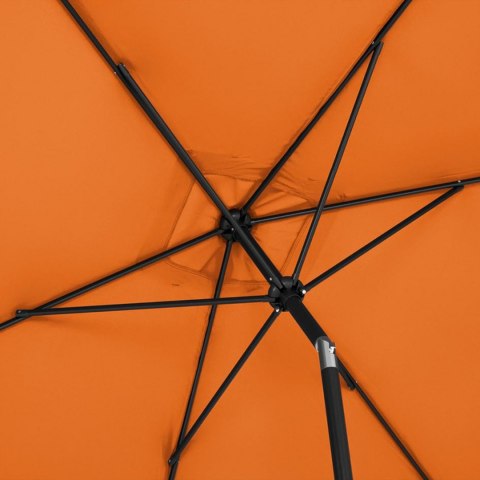 Parasol ogrodowy prostokątny uchylny z korbką 200 x 300 cm pomarańczowy Parasol ogrodowy prostokątny uchylny z korbką 200 x 300 cm pomarańczowy