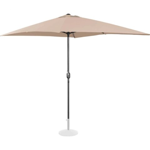 Parasol ogrodowy prostokątny z korbką 200 x 300 cm kremowy Parasol ogrodowy prostokątny z korbką 200 x 300 cm kremowy