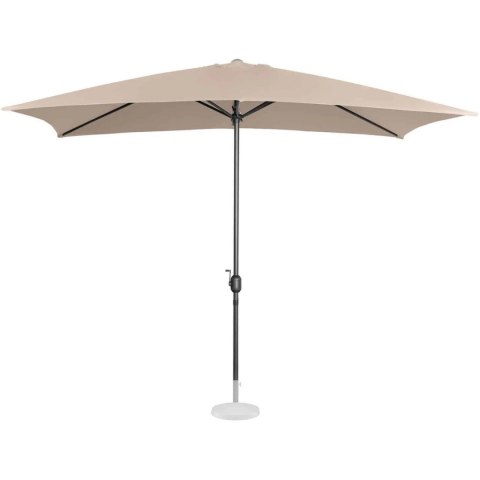 Parasol ogrodowy prostokątny z korbką 200 x 300 cm kremowy Parasol ogrodowy prostokątny z korbką 200 x 300 cm kremowy