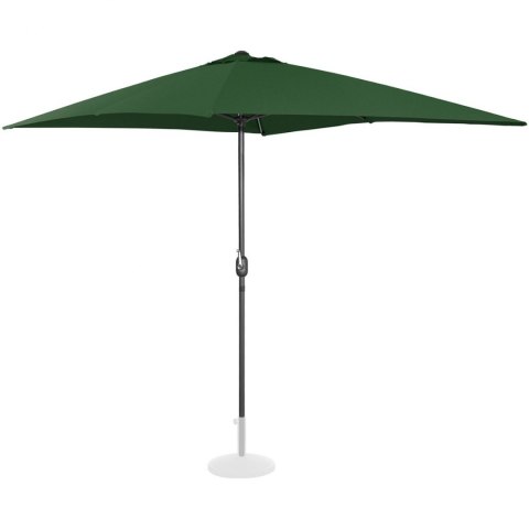 Parasol ogrodowy prostokątny z korbką 200 x 300 cm zielony Parasol ogrodowy prostokątny z korbką 200 x 300 cm zielony