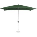 Parasol ogrodowy prostokątny z korbką 200 x 300 cm zielony