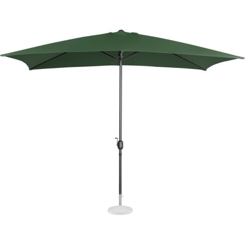 Parasol ogrodowy prostokątny z korbką 200 x 300 cm zielony Parasol ogrodowy prostokątny z korbką 200 x 300 cm zielony